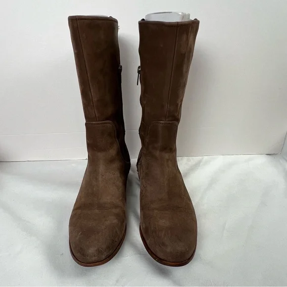Ugg Annisa Riding Boots Brown Leather Women’s Size 8 - Picture 2 of 11